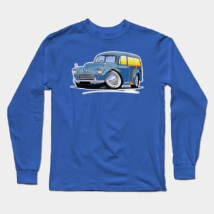 Morris Minor Traveller Blue Long Sleeve T-Shirt